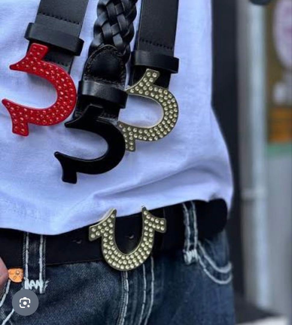 True Religion crystal belt ベルト ゴールド