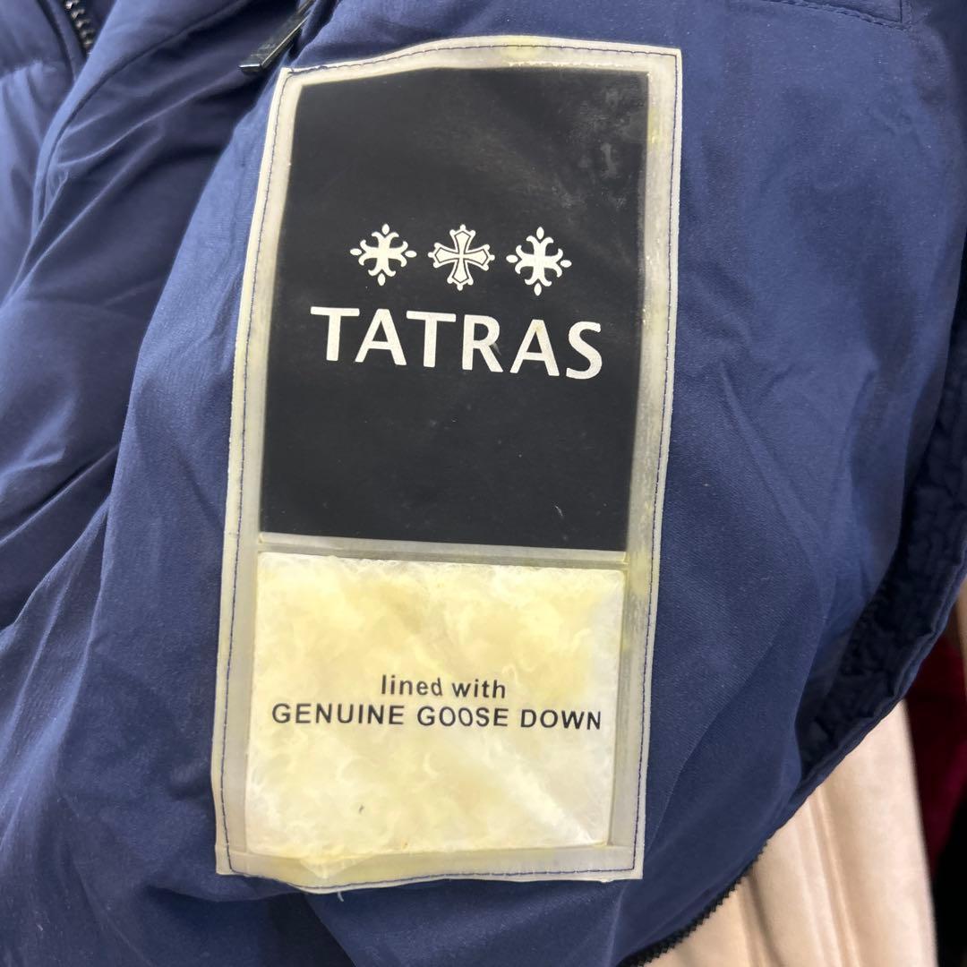 TATRAS ダウンベストS 紺 フード収納式 メンズS相当