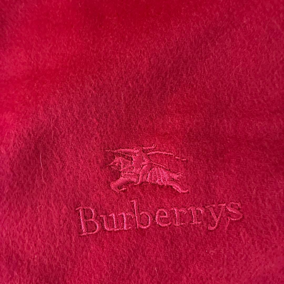 Burberrys 100%カシミヤ マフラー 赤