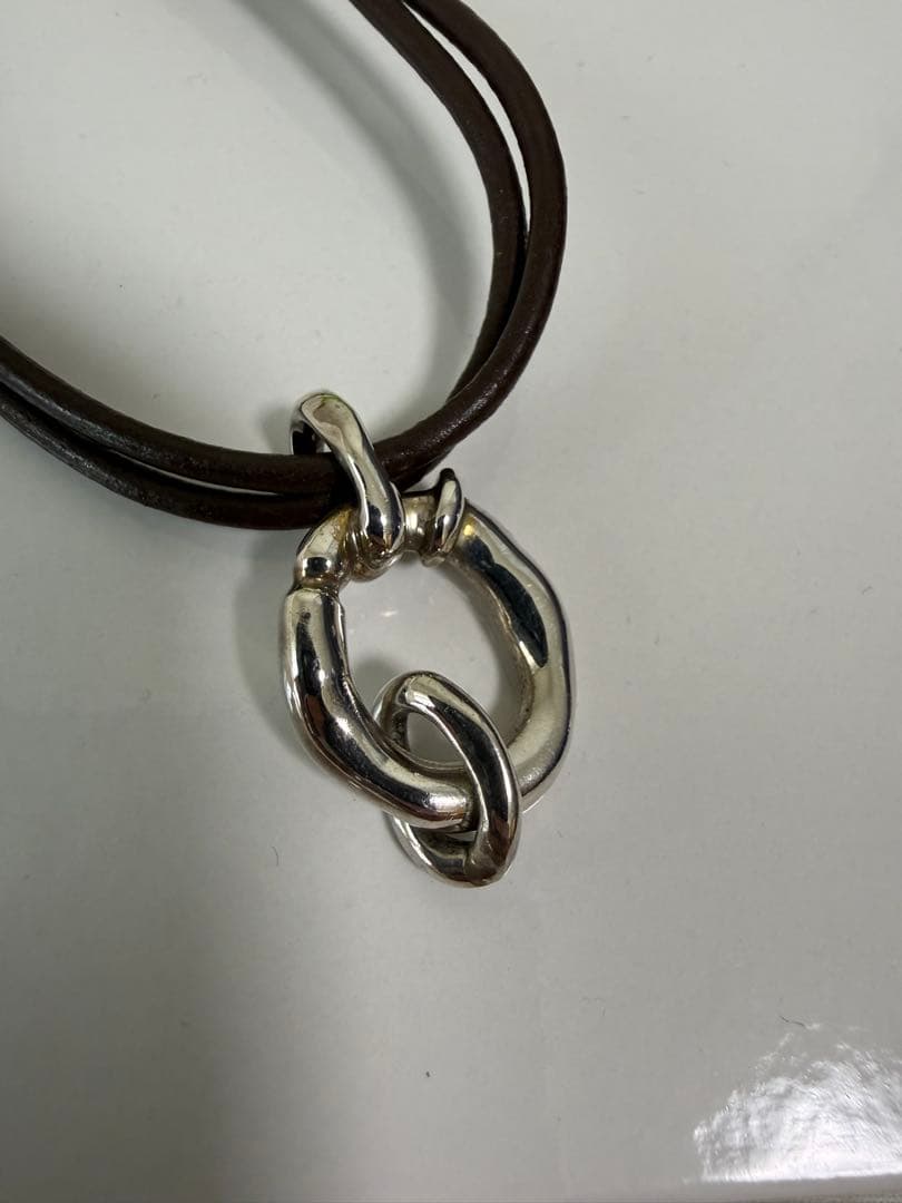 strong void leather necklace シルバー