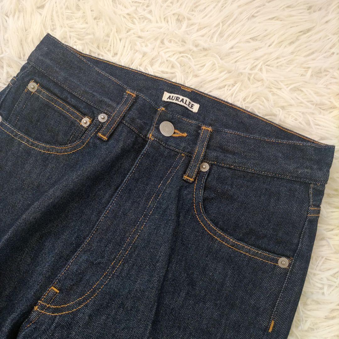 【美品】AURALEE オーラリー ハードツイストデニム 5ポケットパンツ 25