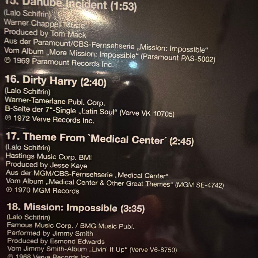 洋楽 LALO SCHIFRIN MISSION: IMPOSSIBLE...AND
