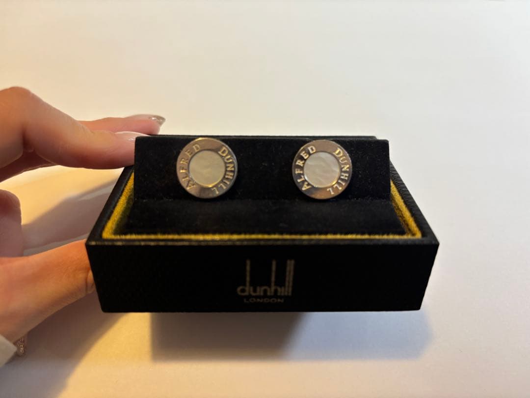 dunhill シルバー シェル　カフリンクス