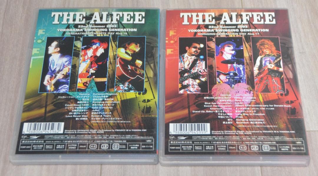 THE ALFEE SWINGING GENERATION DVD2枚セット