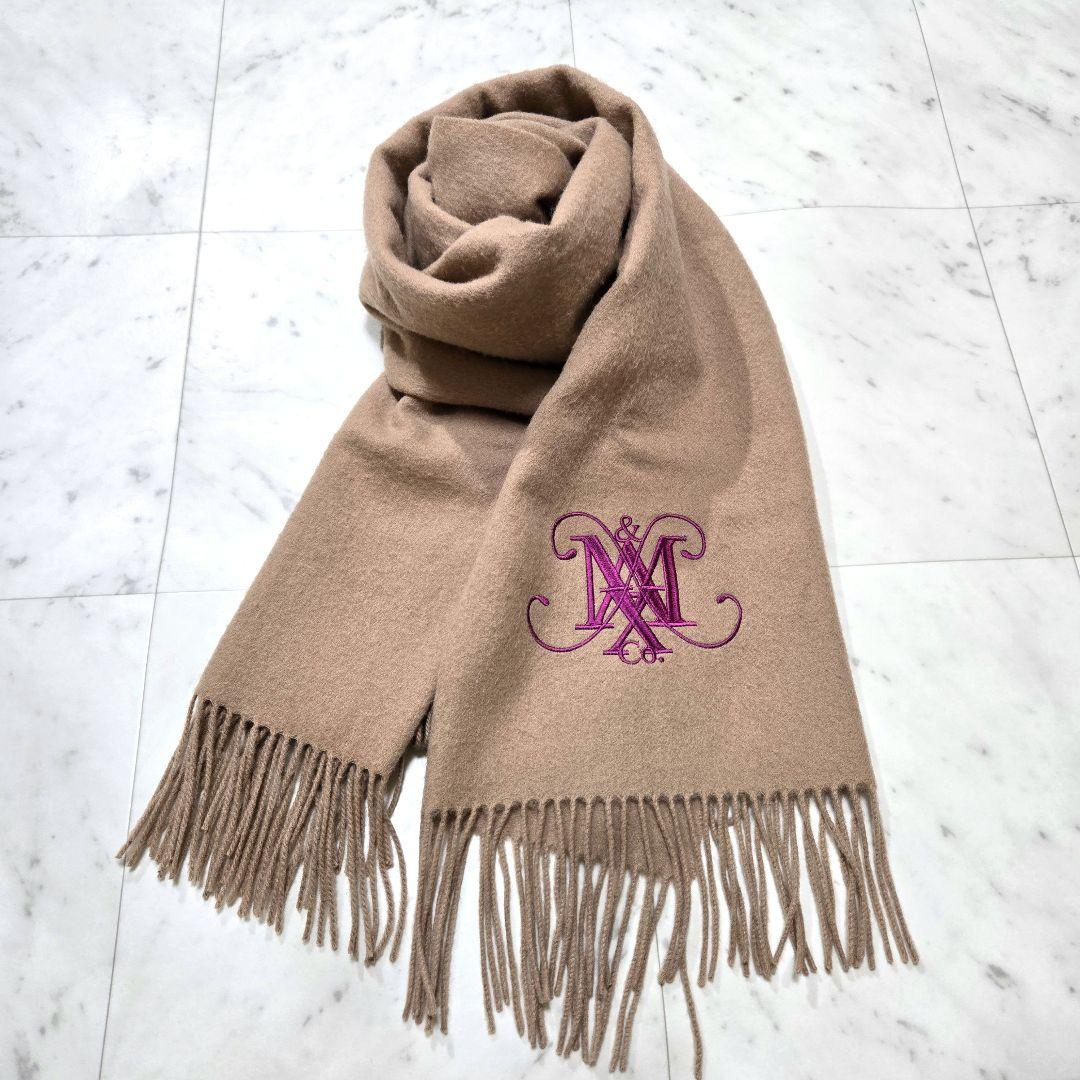 Max Mara★ MAX&CO. 大判ストール マフラー ロゴエンブロイダリー