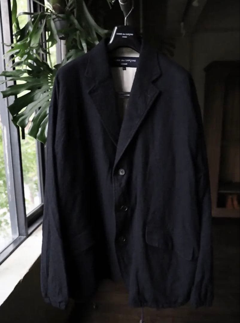 COMME des GARCONS HOMME ウールサージ製品縮絨JKT