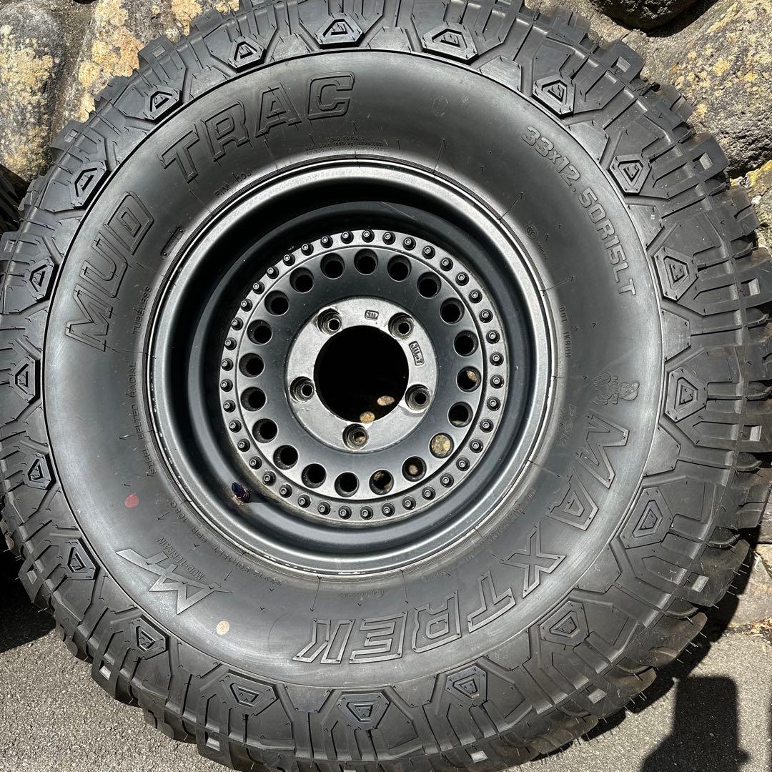 MAXTREK MUD TRAC 15インチタイヤホイールセット！4本 引き取り