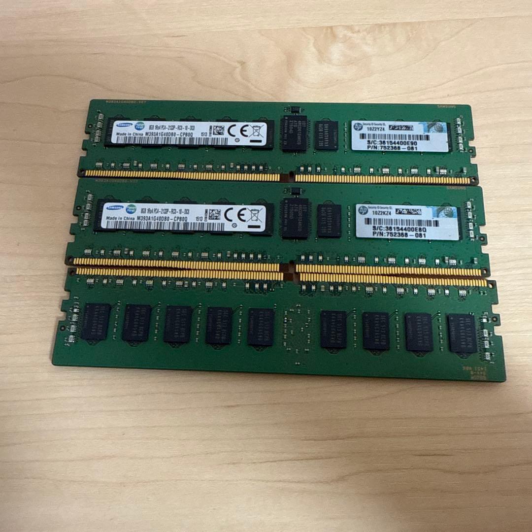 山*根様 SAMSUNG DDR4 2133P メモリー 24GB(8GB×3枚