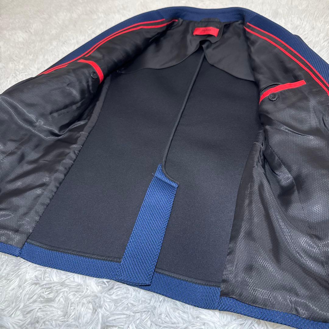 ☆【希少】HUGO BOSS ジャケット 46 ネイビー 高級感☆