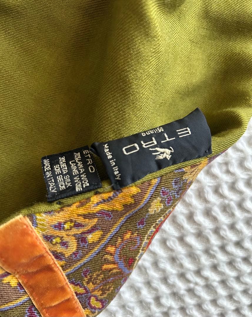 ETROウールシルク混ストール