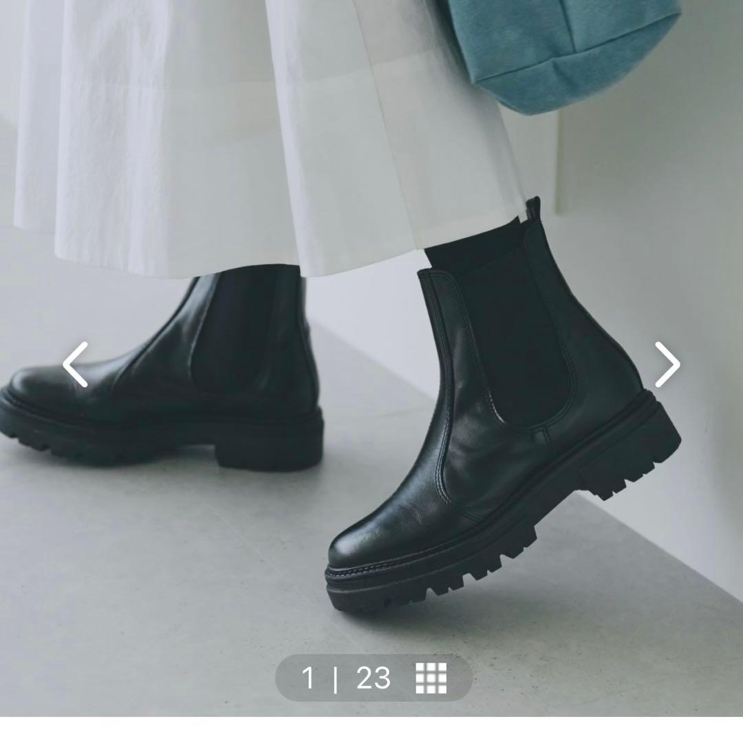 ENESS サイドゴアブーツ ブラック 38