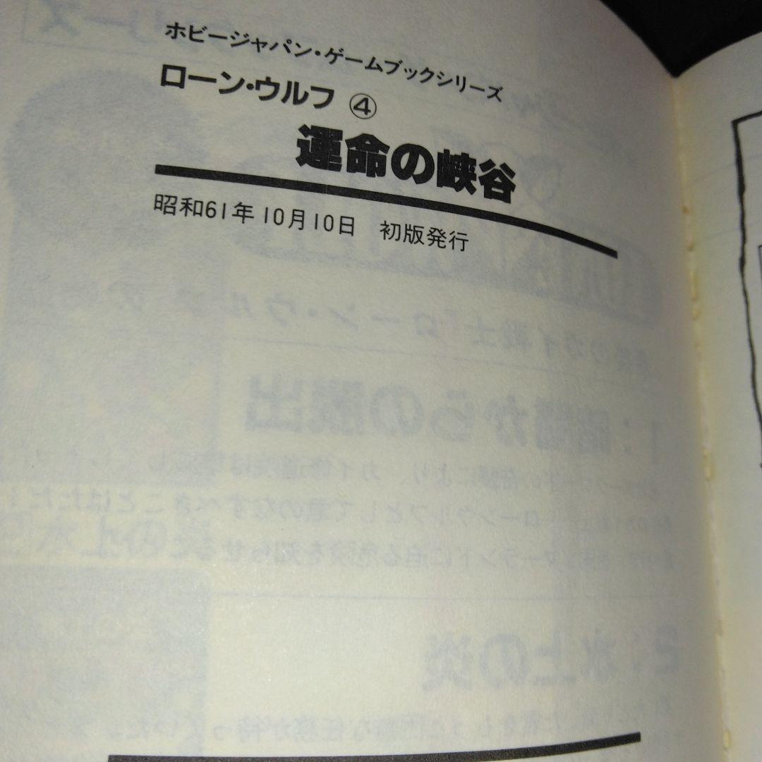 ゲームブック／ローン・ウルフ 4 運命の峡谷