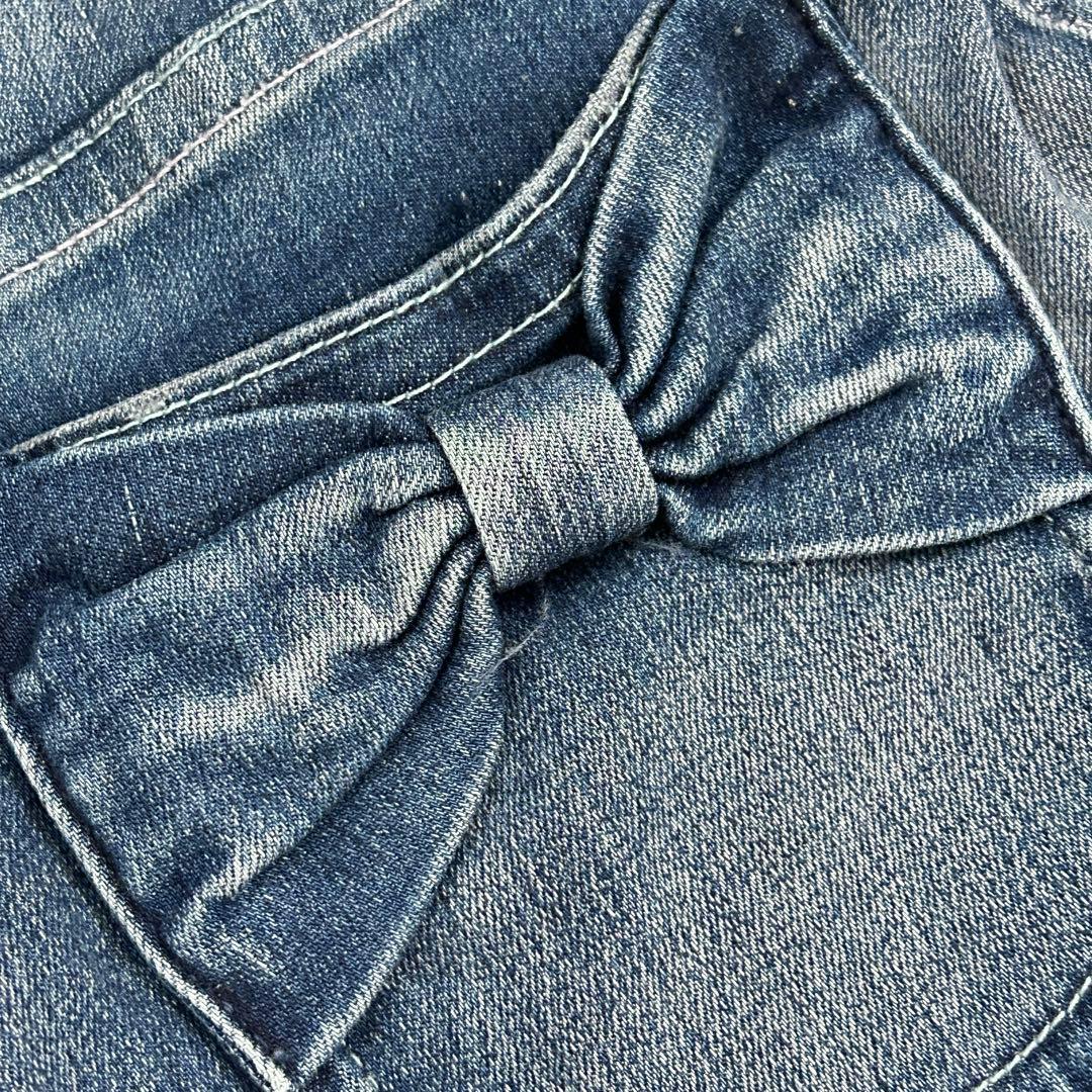 ロデオクラウンズ　バックリボン　デニムパンツ　スリムストレート　27(M)