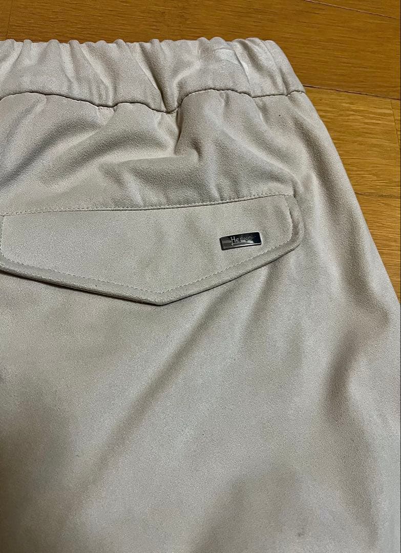 HERNO エコスエード カーゴパンツ アイボリー