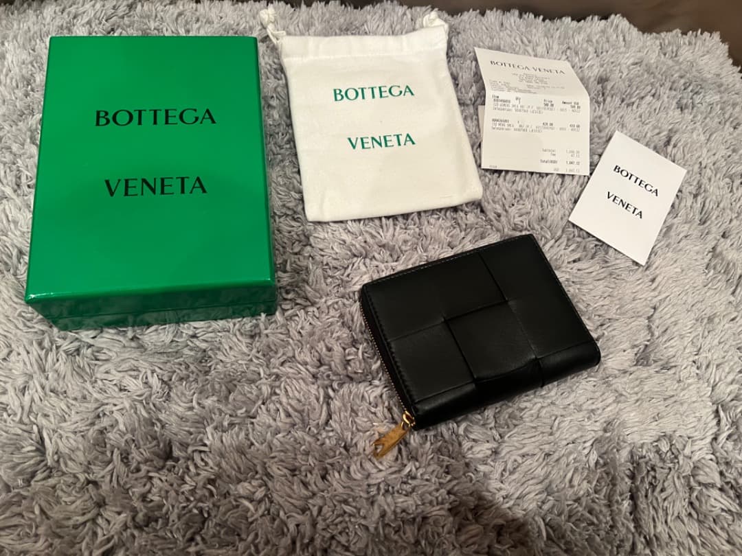 うえまるBOTTEGA イントレチャート ラウンドファスナー二つ折り財布