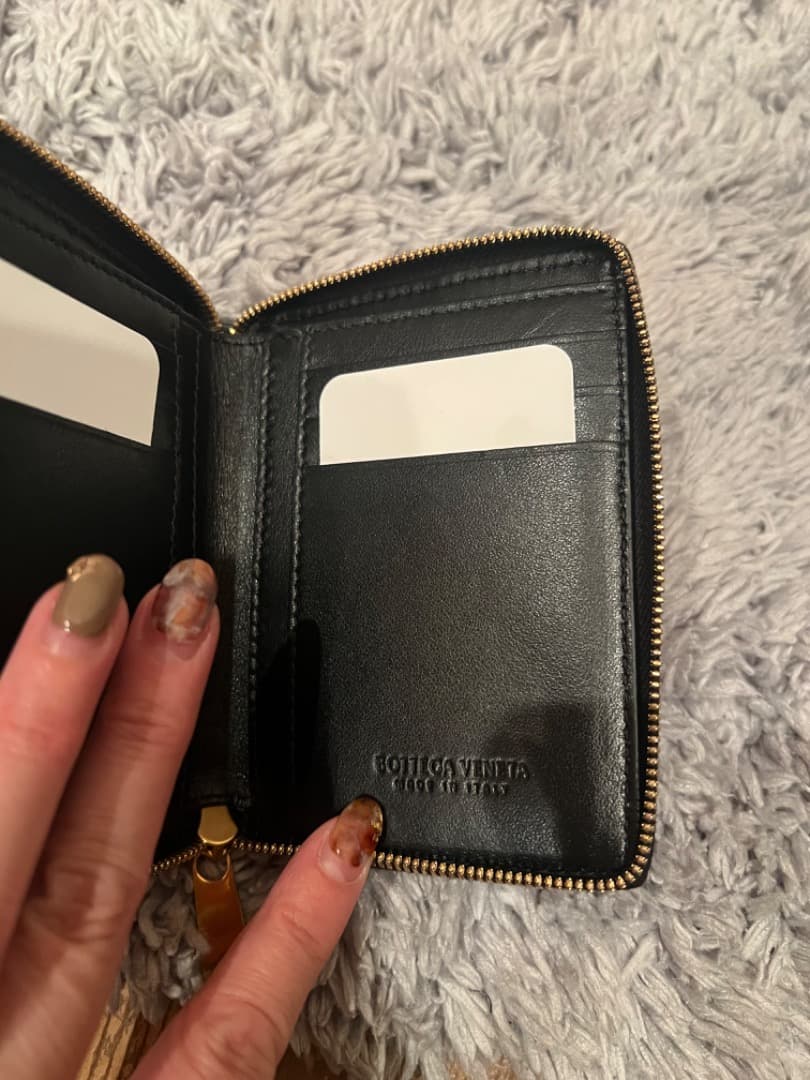 うえまるBOTTEGA イントレチャート ラウンドファスナー二つ折り財布