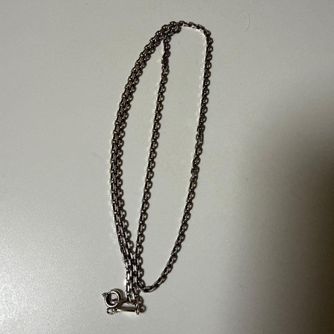 HERMES エルメス ヴィンテーシルバーチェーンネックレス　50センチ