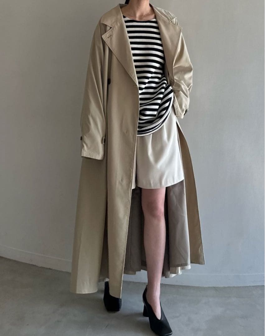 ジャケット・アウター CLANE BACK GATHER DRESS TRENCH COAT