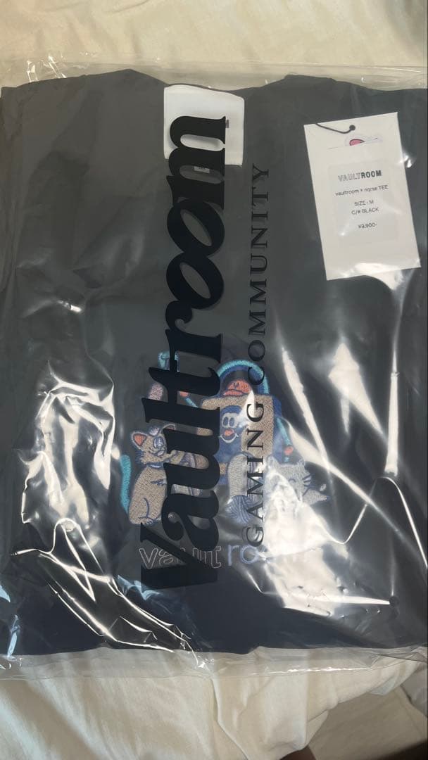 vaultroom × nqrse TEE BLACK/Mサイズ ステッカー付き