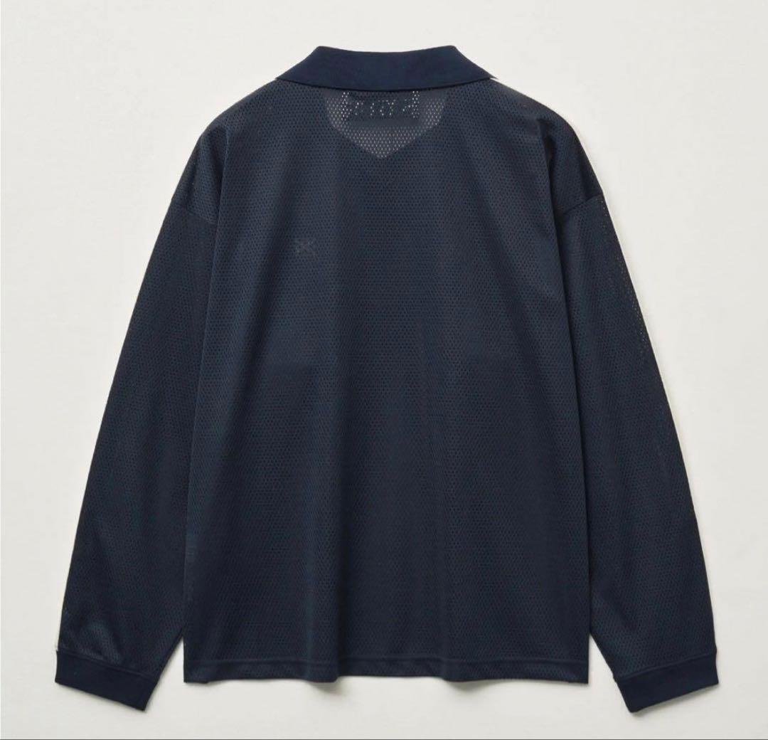 完売品‼️SATUR ロザンメッシュフットボールシャツネイビー M