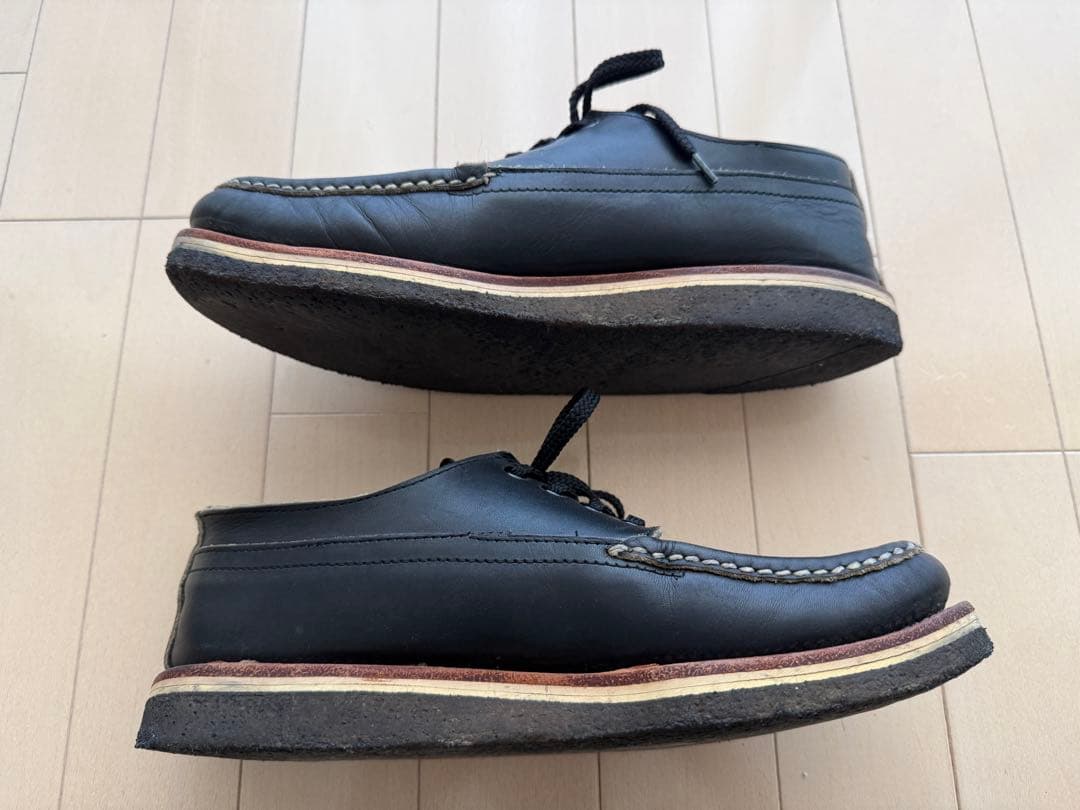 ラッセルモカシン ブラック レザー モカシン 26.5cm