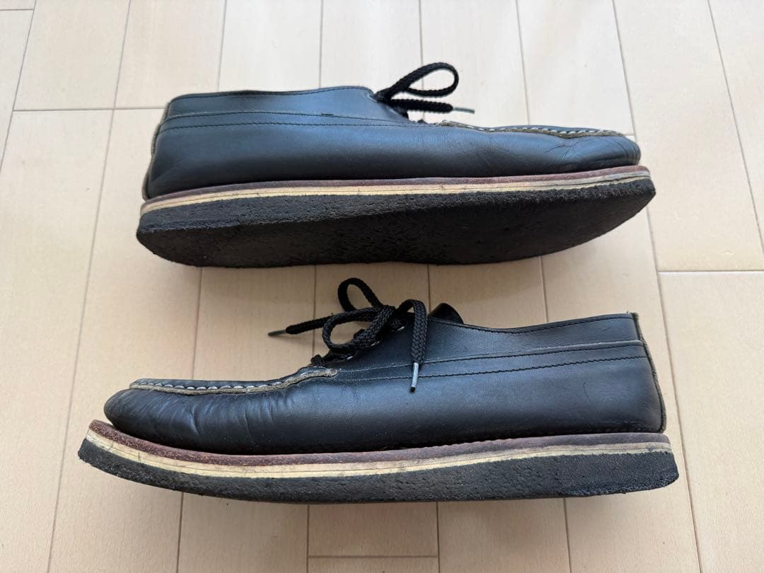 ラッセルモカシン ブラック レザー モカシン 26.5cm