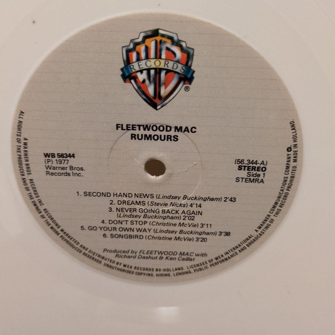 レア！　Fleetwood Mac Rumours　噂　カラーヴィニール盤（白）