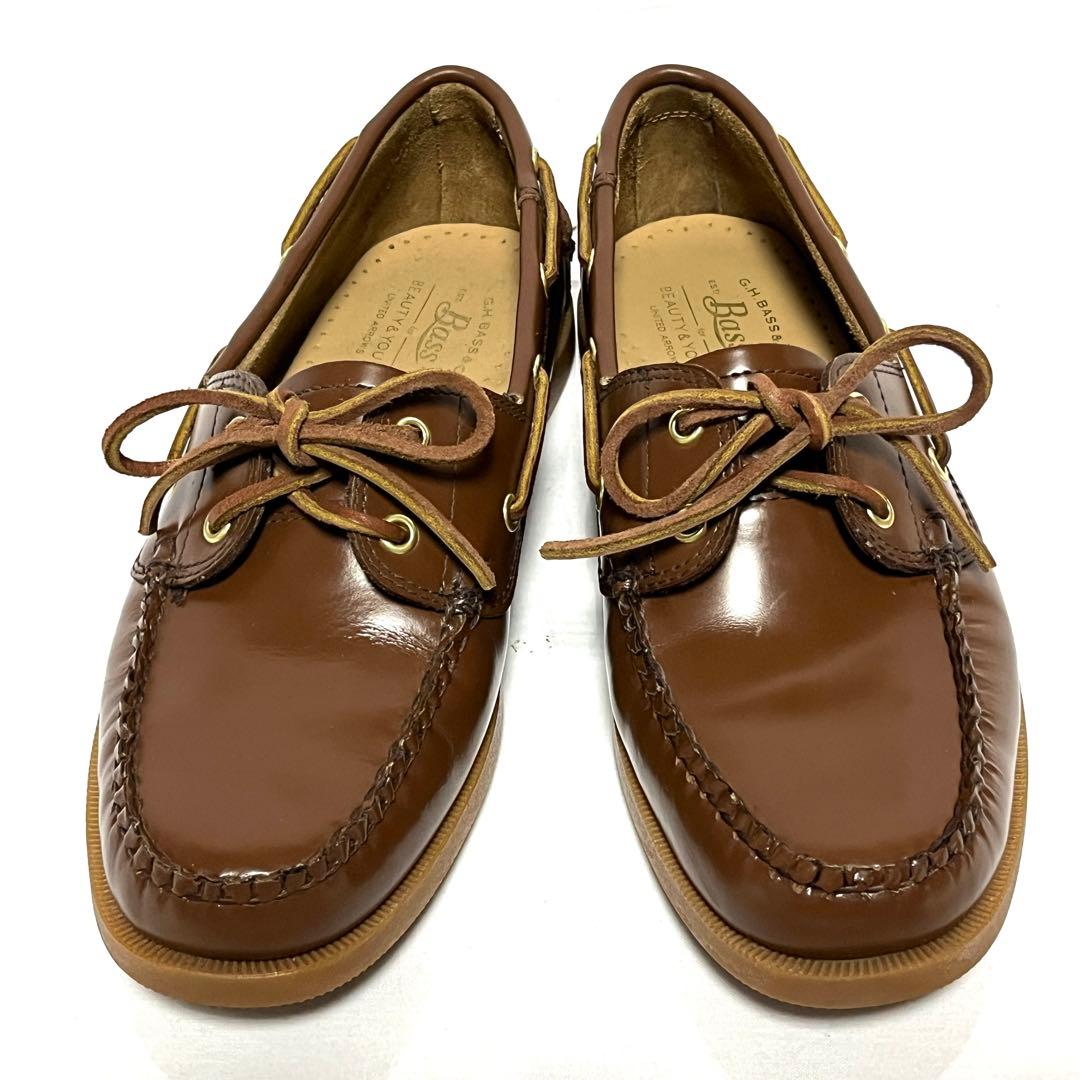 ★美品★ジーエイチバス★デッキシューズ★42(26cm)★茶　ブラウン★