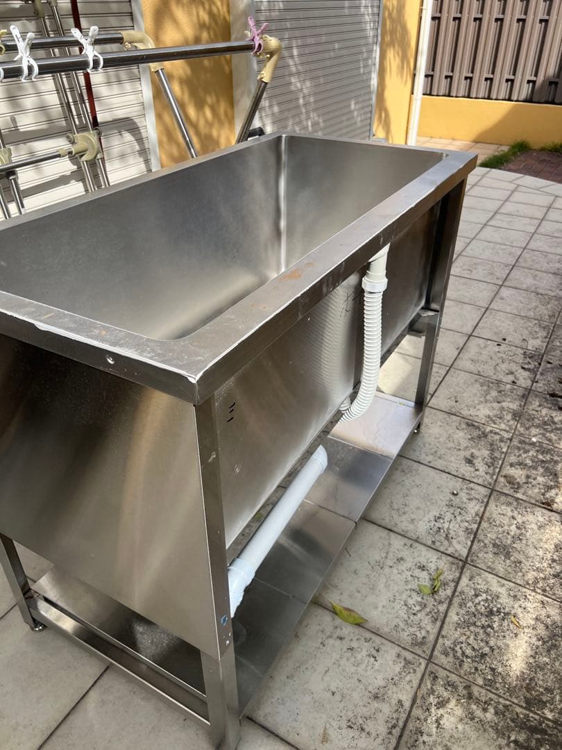 【ぴっころ！】トリミング用シンク1200サイズ排水ホース・すのこ付