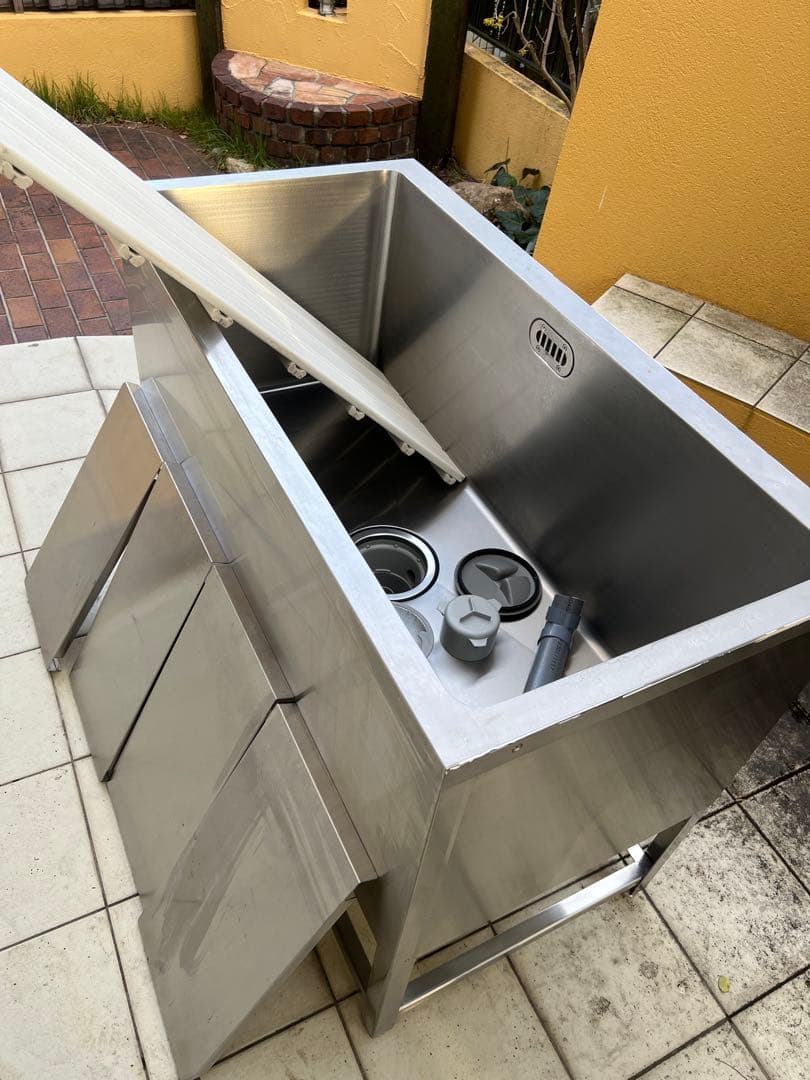 【ぴっころ！】トリミング用シンク1200サイズ排水ホース・すのこ付