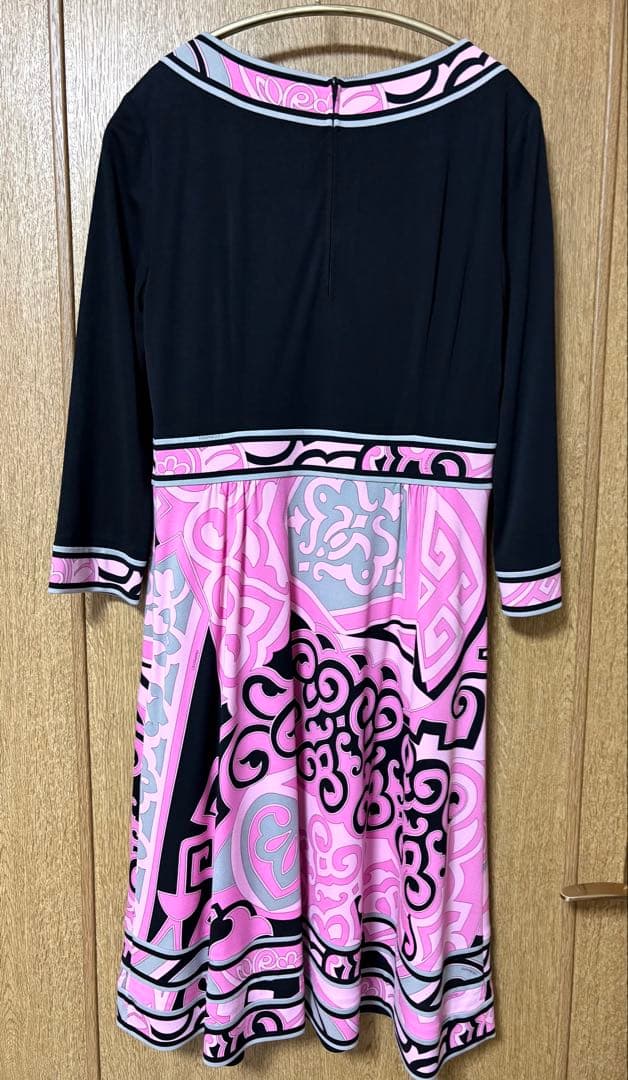 LEONARD FASHION 九分袖ひざ丈ワンピース サイズ40
