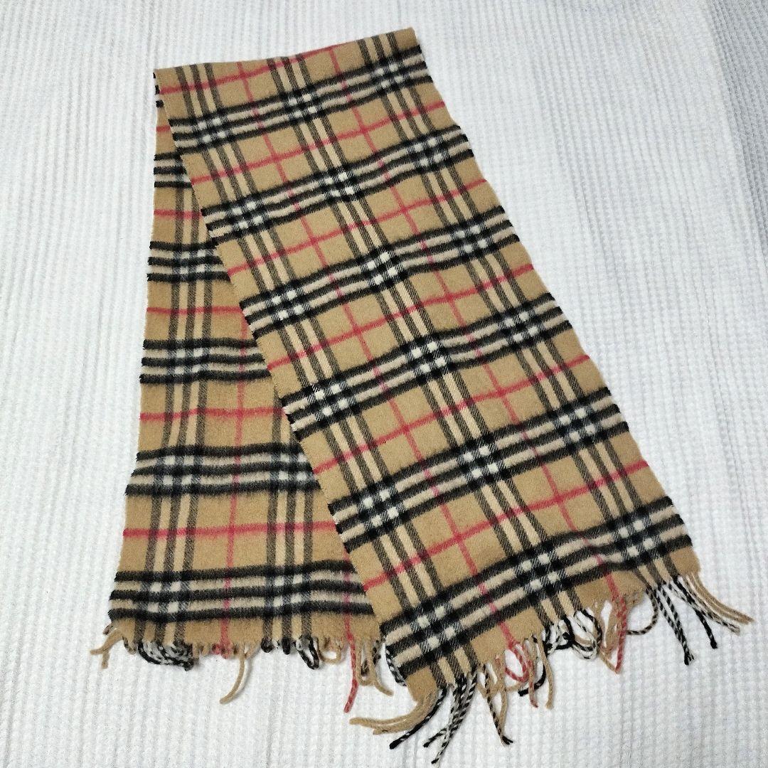 BURBERRY バーバリー マフラー ノバチェック カシミヤ100% ベージュ
