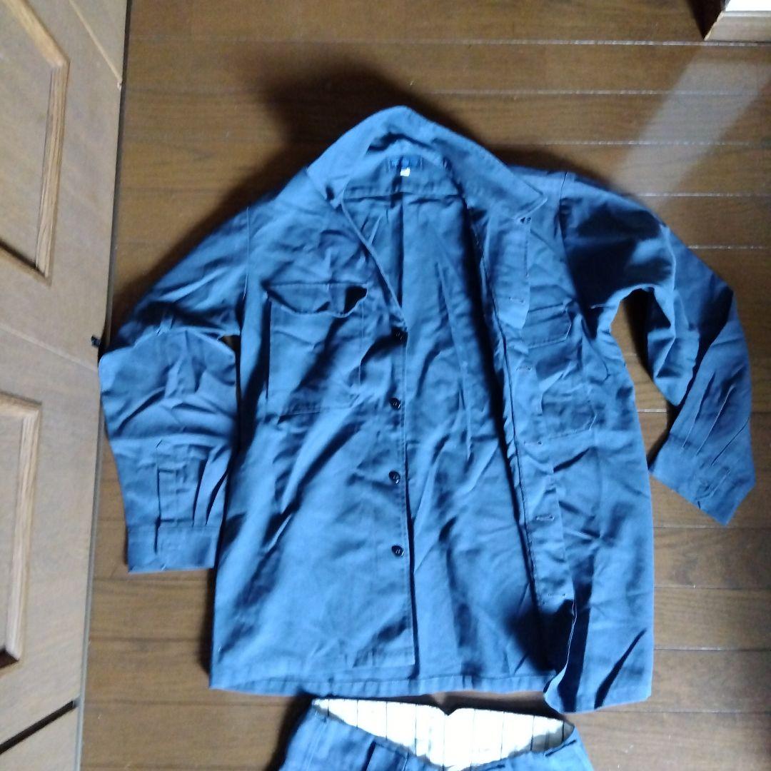 千曲屋 鳶服 上下 薄い紺 ウエスト76とボタンシャツ２枚