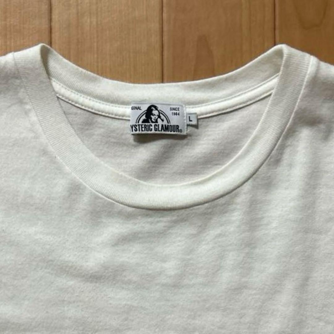 HYSTERIC GLAMOUR グラフィックTシャツ　ヒスガール　Lサイズ　白