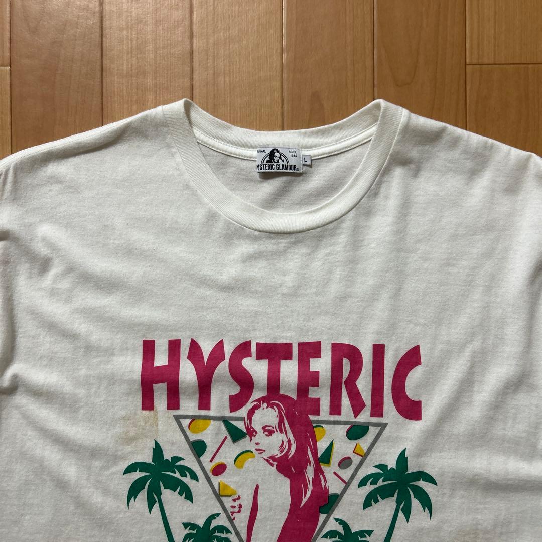 HYSTERIC GLAMOUR グラフィックTシャツ　ヒスガール　Lサイズ　白