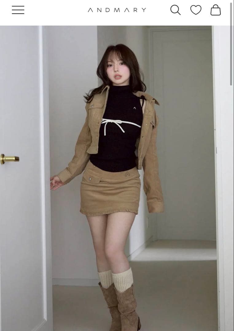 andmary Elsa corduroy jacket &スカート