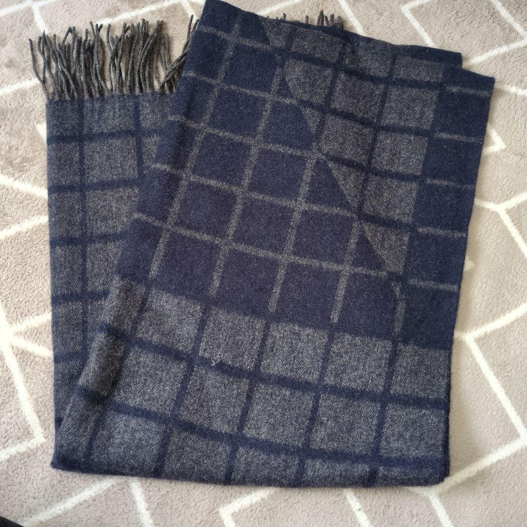 LANVIN カシミヤ100% 大判チェックストール