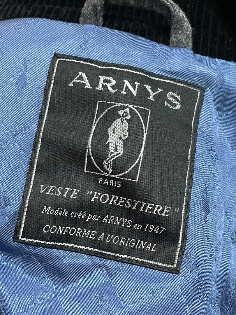 極美品 ARNYS FORESTIERE ブラック コーデュロイ サイズ50