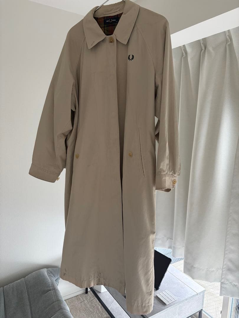 【しおさん専用┃フレッドペリー】ベージュ トレンチコート チェック裏地