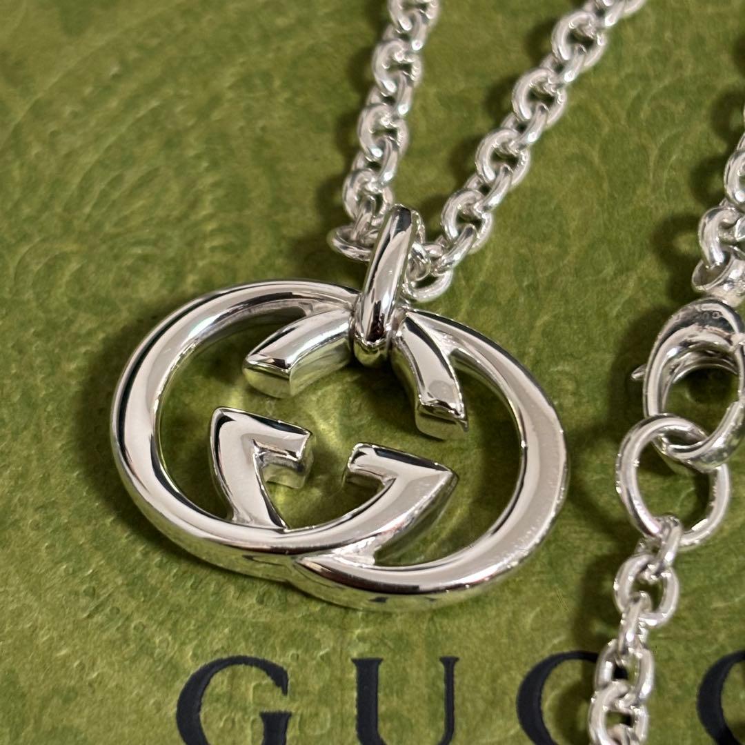 GUCCI 新品同様品　インターロッキングネックレス　925シルバー　極美品