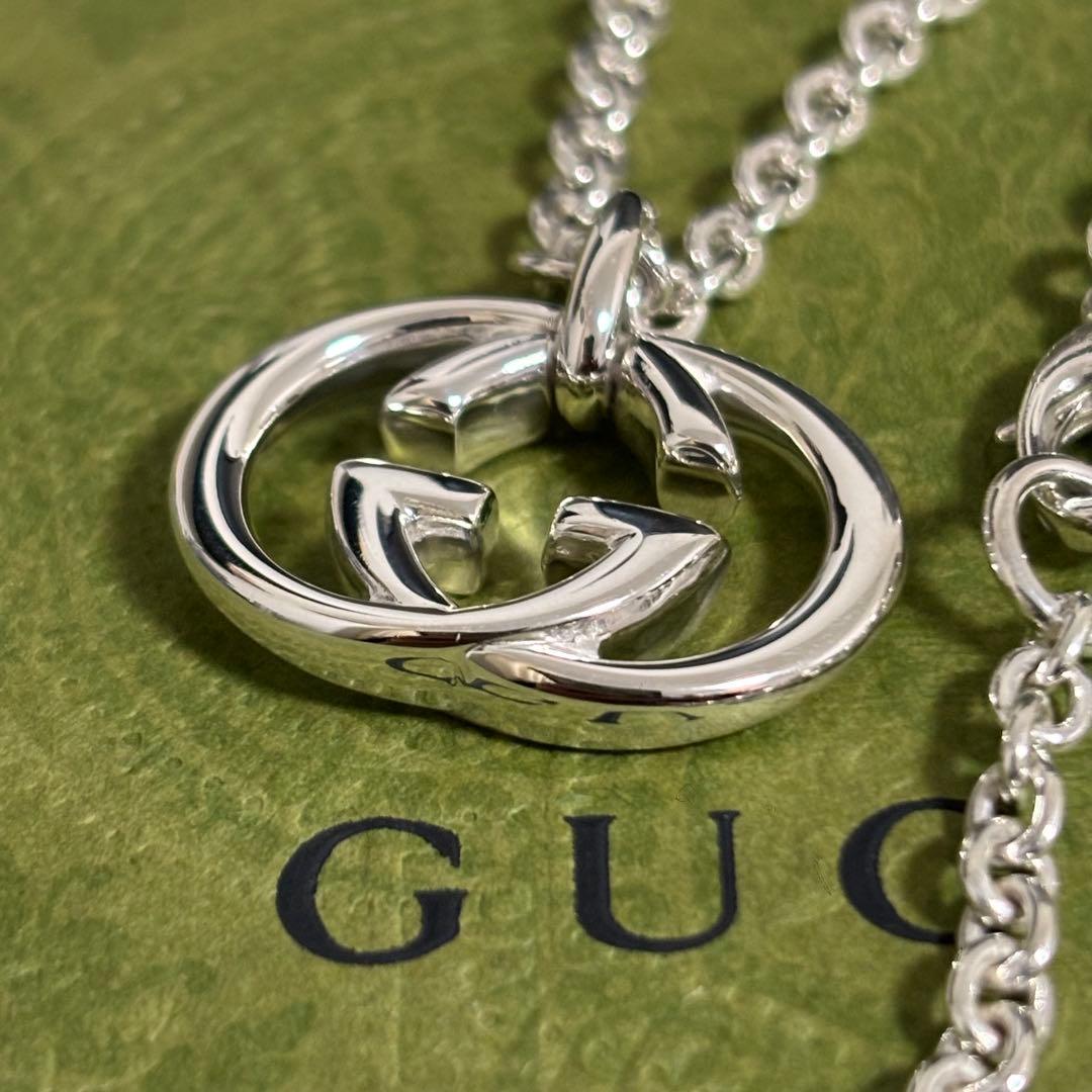 GUCCI 新品同様品　インターロッキングネックレス　925シルバー　極美品