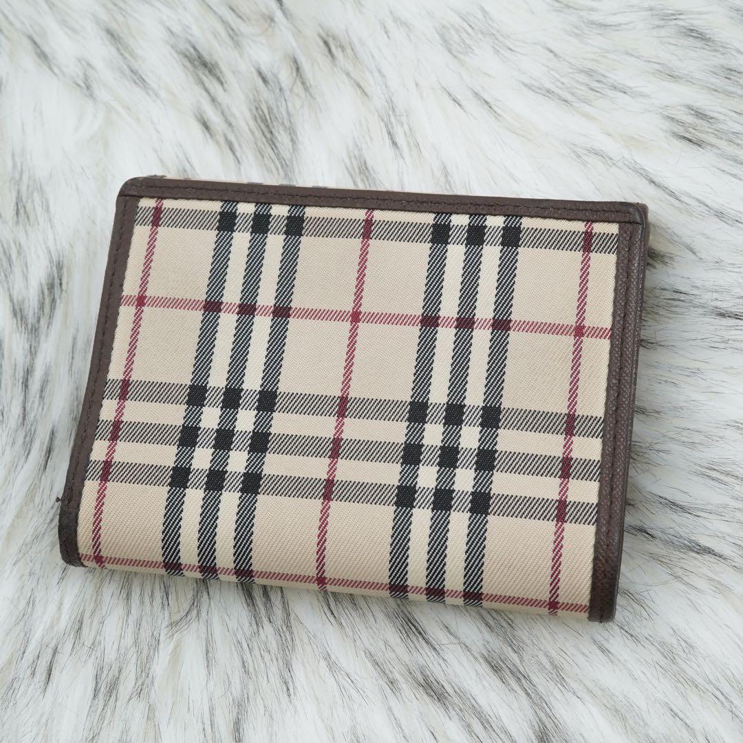 美品　箱付き　BURBERRY LONDON 折り財布　ノバチェック　ブラウン