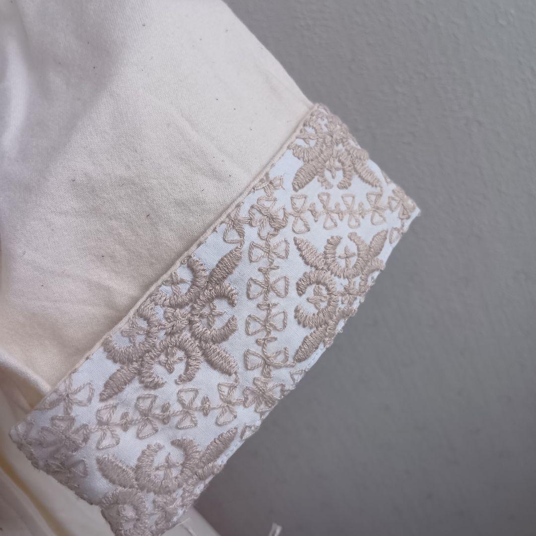 【タグ付き未使用品】コットンハウスアヤ 刺繍ワンピース 日本製
