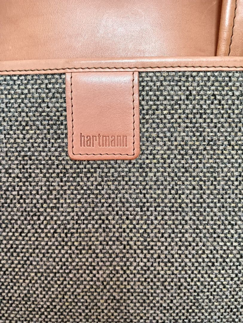 美品!hartmann ハートマン ツイード メンズ大型2WAYボストンバッグ