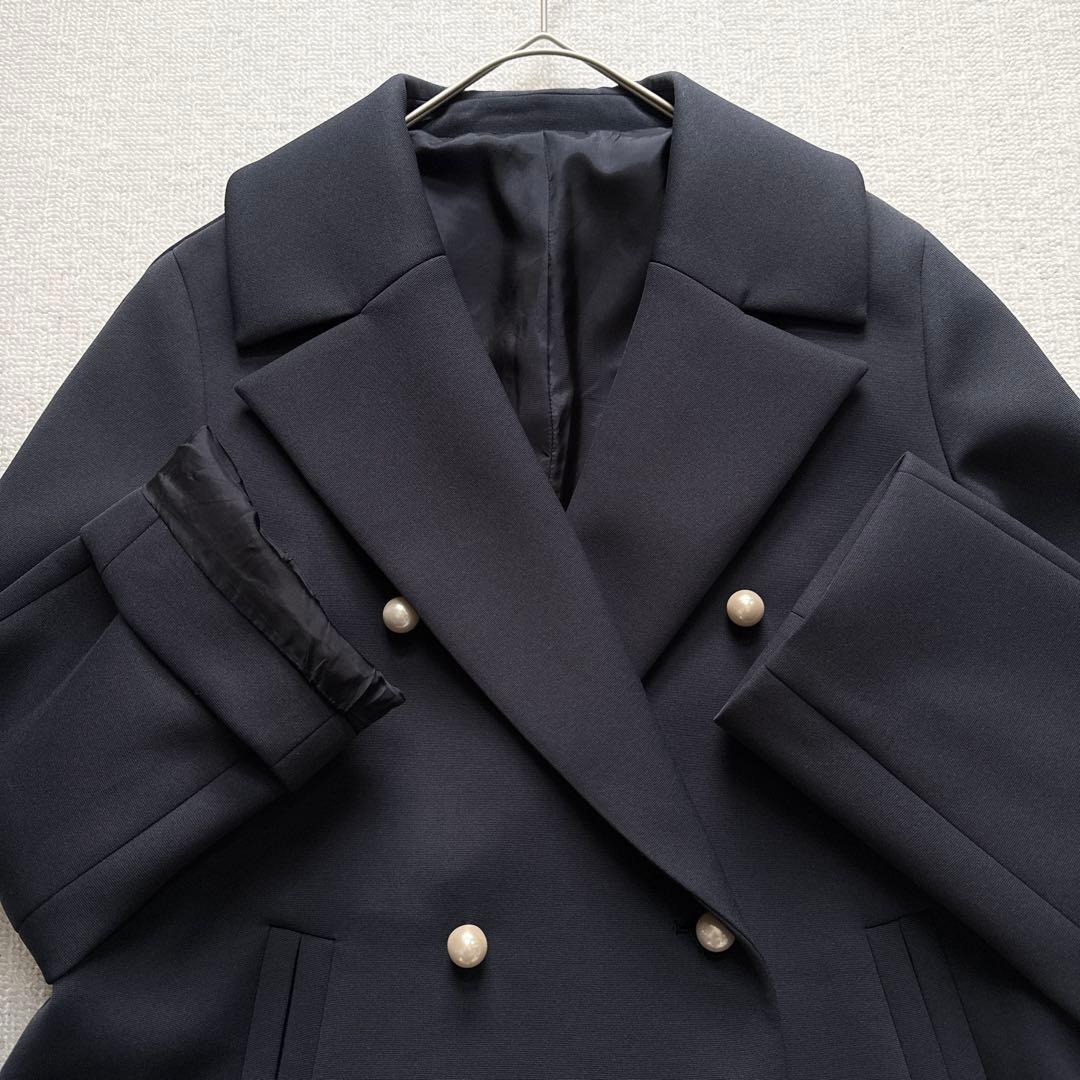 ポ*ロ様 【極美品】アナイ　ダブルクロス Pコート　ジャケット　パールボタン　ネ