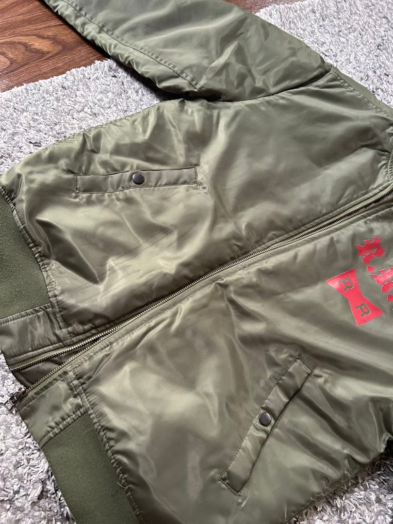 レッドリボン軍MA-1ジャケット オリーブ色