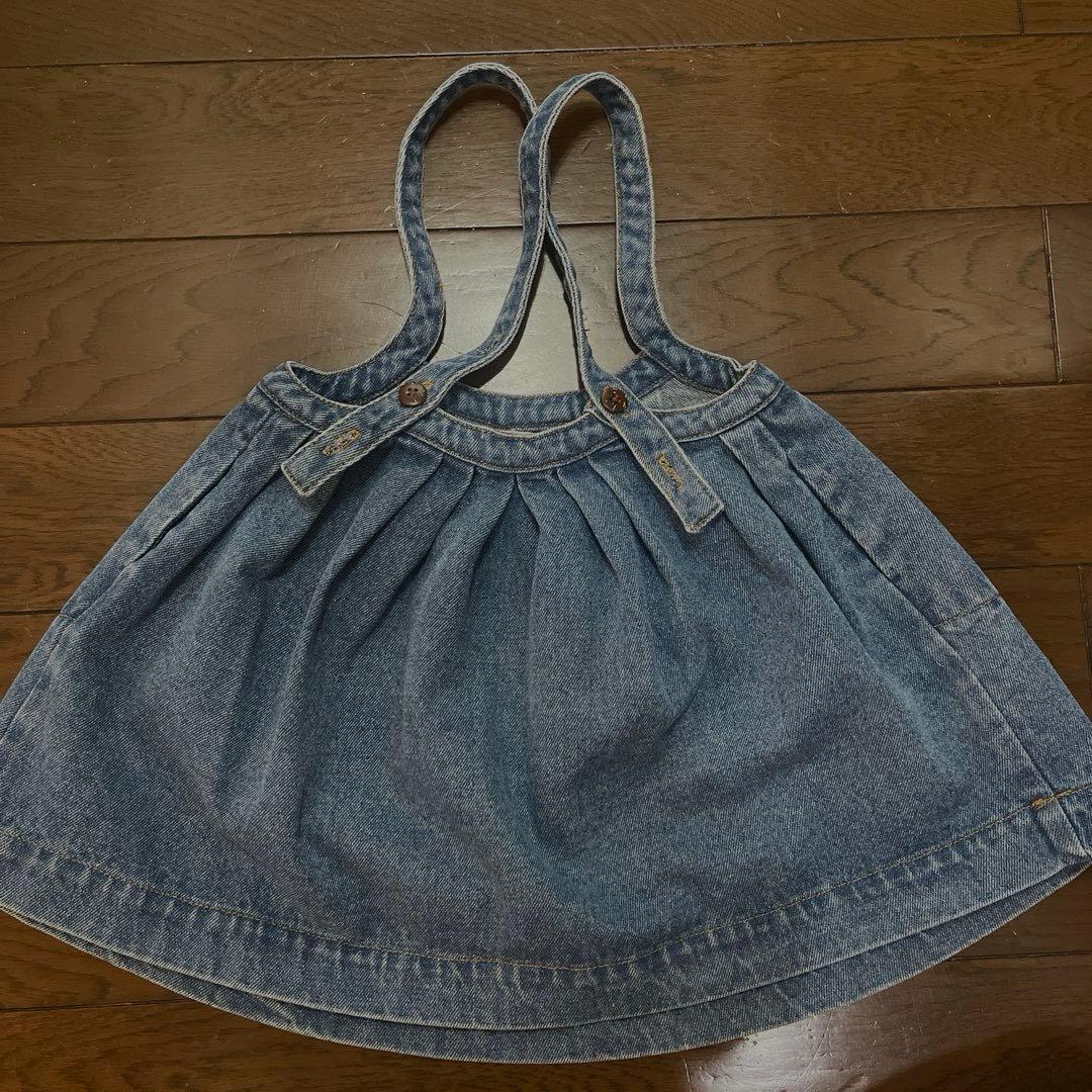 ワンピース the simple folk DENIM PINAFORE
