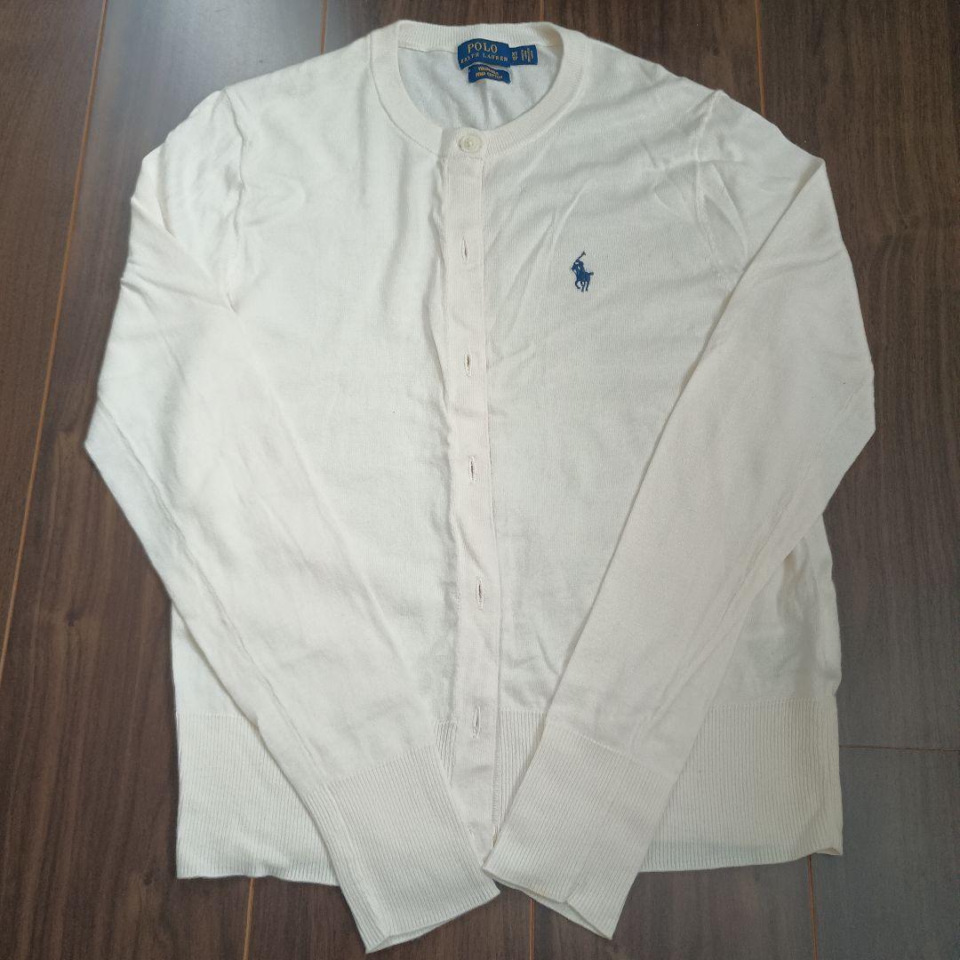 Polo Ralph Lauren ポロラルフローレン　カーディガン　白　XS