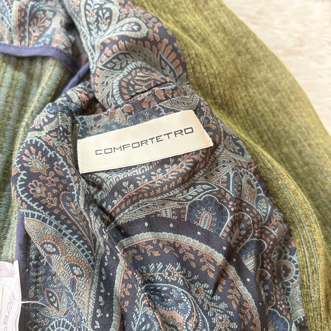 ETRO エトロ テーラードジャケット 裏地ペイズリー柄 コーデュロイ