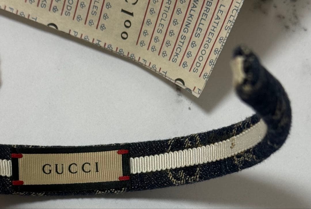 ✨GUCCI✨グッチ デニム カチューシャ ヘアアクセサリー ヘアアレンジ